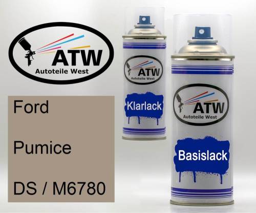 Ford, Pumice, DS / M6780: 400ml Sprühdose + 400ml Klarlack - Set, von ATW Autoteile West.